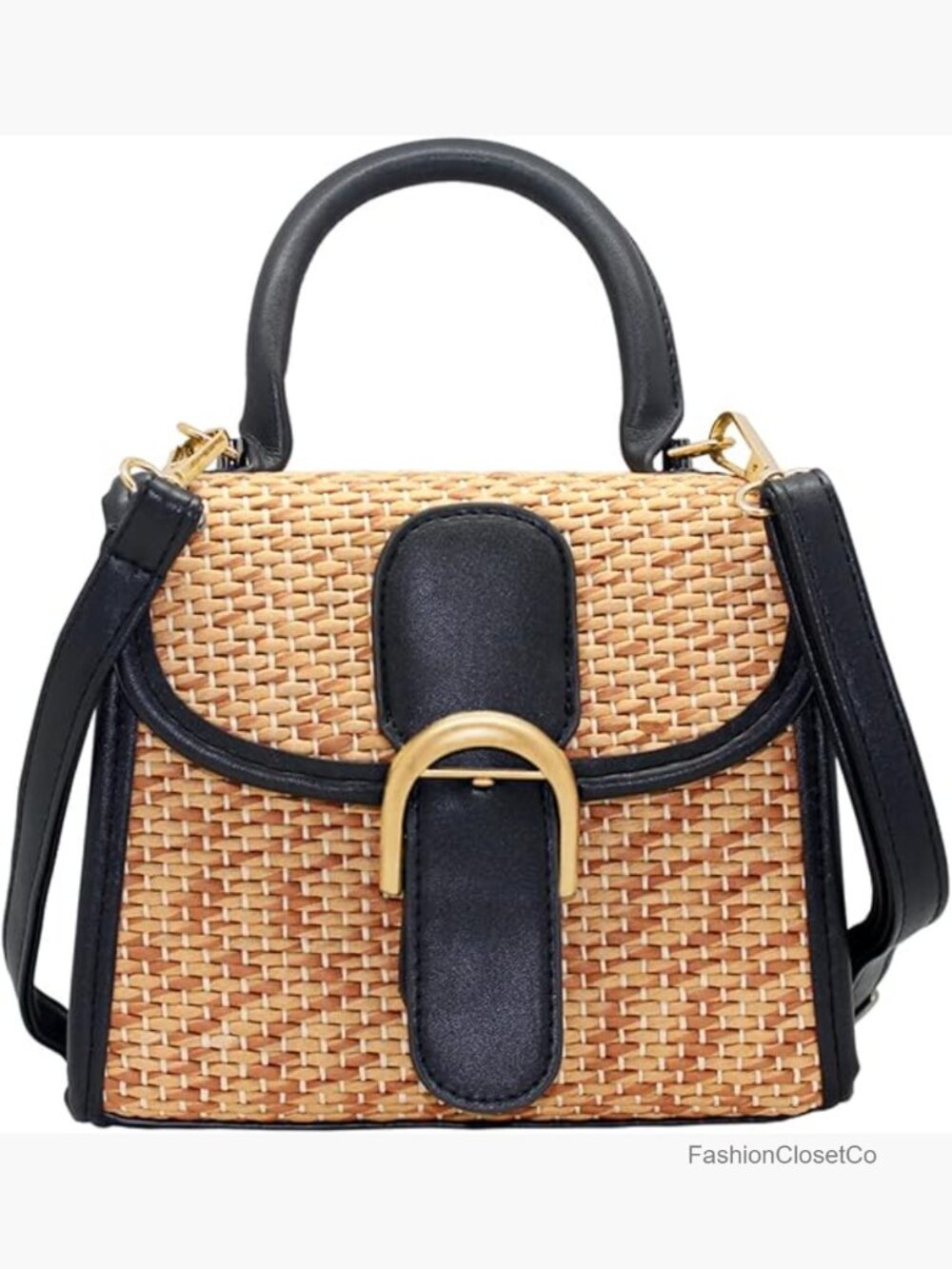 Retro Straw Woven Crossbody Bag Shoulder Messenger Satchel Handbag